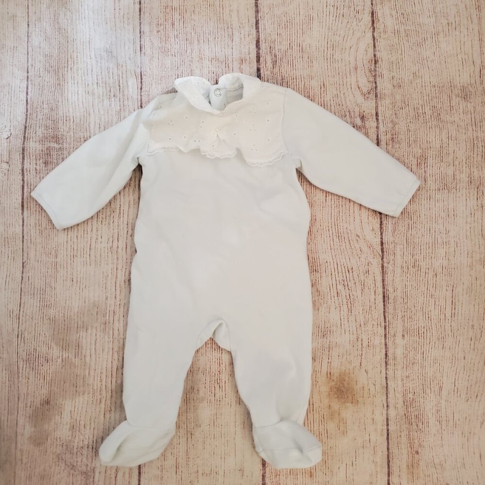 Juste Cle pale blue baby footie stretchy babygro sz 62cm (3mo)